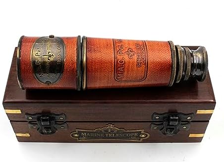 Handcrafted Brass Nautical Telescope 15X Magnification