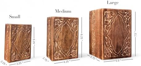 WoodGraphs Svaavs Handcrafted Engraved Wooden Urn Box Small Size