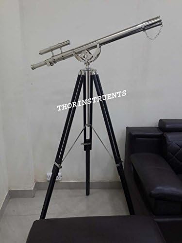 Nautical Brass Telescope with Black Tripod Stand 1