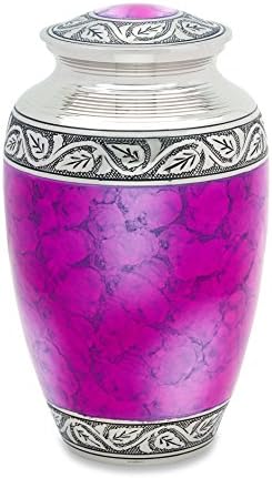 Grecian Mystic Pink Adult Urn in Brass