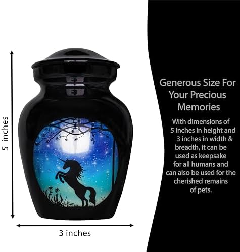 Small Urns for Human Ashes Keepsake - Unicorn Urn for Adult Man Woman Mini Urn