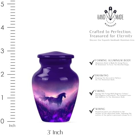 Elegant Twilight Horse Urn for Ashes