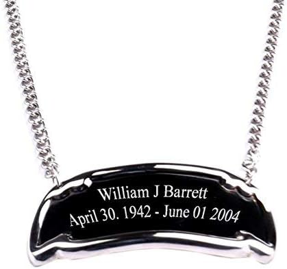 Custom Engraved Brass Name Tag for Cremation Urn