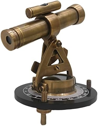Antique Brass Alidade Compass Telescope Desk Decor