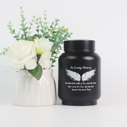 6 Inch Stainless Steel Angel Wing Cremation Urn
