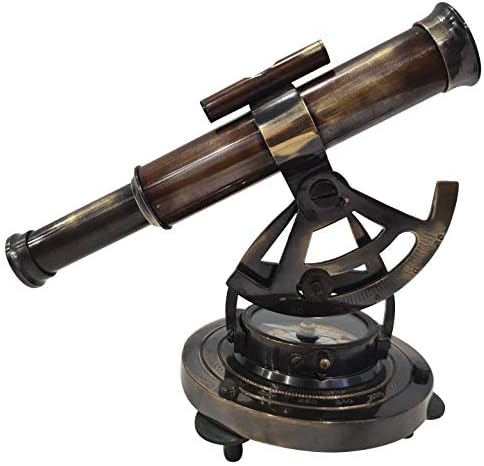 Antique Brass Theodolite Compass Decor Display