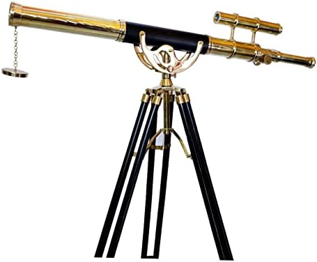 Vintage Double Barrel Brass Telescope Stand