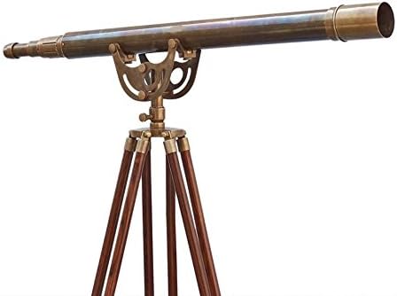 Victorian Marine Antique Floor Standing Brass Telescope for Home Decor