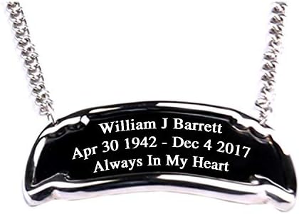 Custom Engraved Brass Name Tag for Cremation Urn