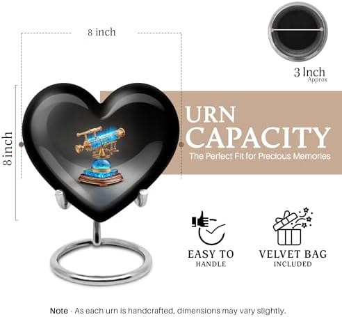 8 Inch Cremation Urn for Adult Ashes - Memorial Decorative Urn