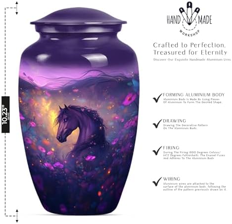 Horse Urn for Human Ashes - 10 Inch Cremation Urn
