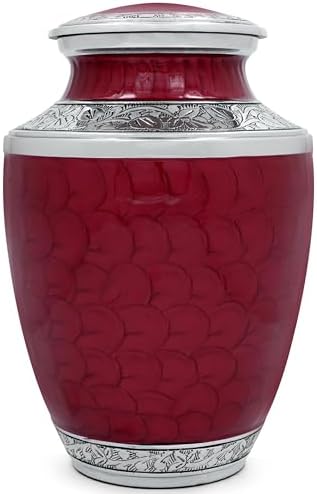 Elegant Metal Alloy Cremation Urn - Durable Memorial Urn for Human Ashes
