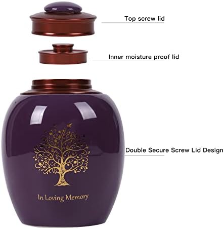 Youdear Memorials Medium Ceramic Urn for Human Ashes