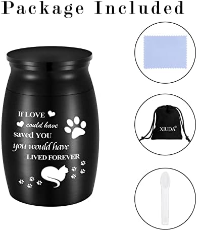 Small Cat Ash Urn 157 Inch Mini Memorial Stainless Steel Pet Keepsake