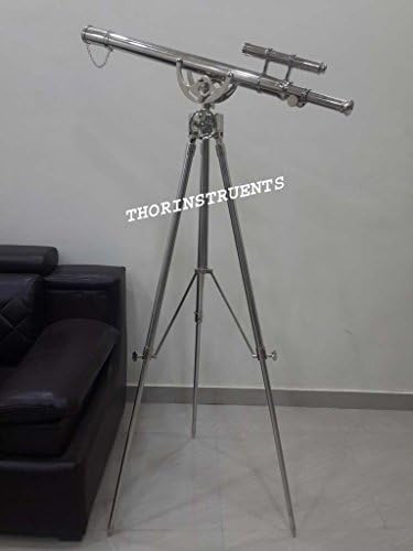 Nautical Brass Telescope with Chrome Finish and Tripod