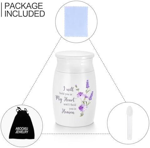 Mini White Urn for Human Ashes 3 Inch Cremation Keepsake