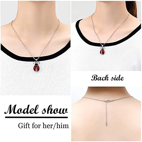 Ladybug Urn Necklace for Ashes Memorial Jewelry