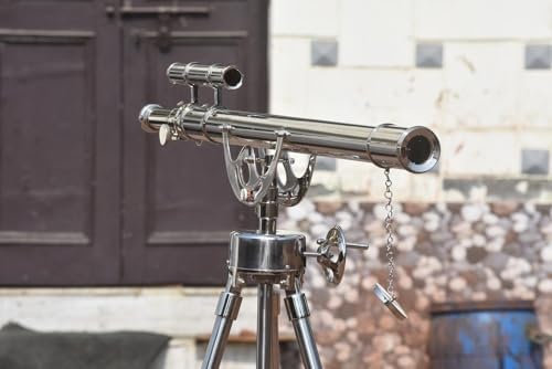 Nautical Brass Anchor Telescope with Steel Tripod Stand