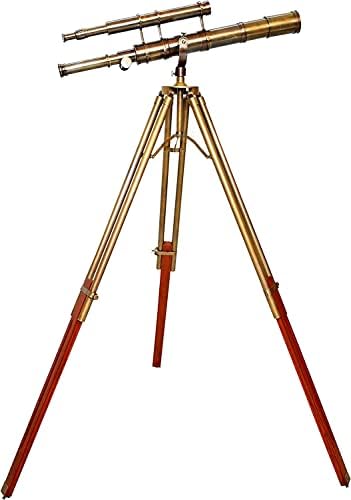 Royal Design Brass Antique Telescope with Tripod