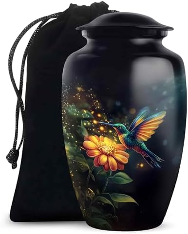 Hummingbird Cremation Urn for Adults - 10 Inch - Velvet Bag Included