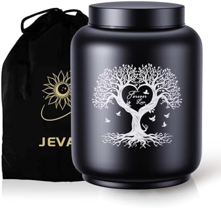 Cremation Urn for Adult Male Ashes - 200 Cubic Inches Stainless Steel Urn with Tree of Life Design