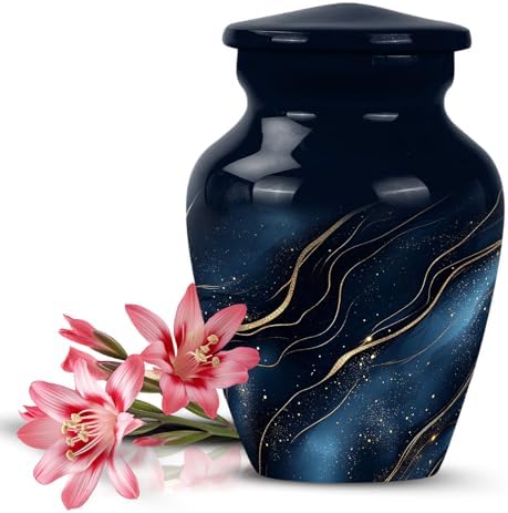Yatskia Blue Mini Urns for Ashes 3 Inch Pack of 1