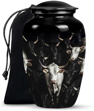 Cow Urn for Human Ashes - 10 Inch