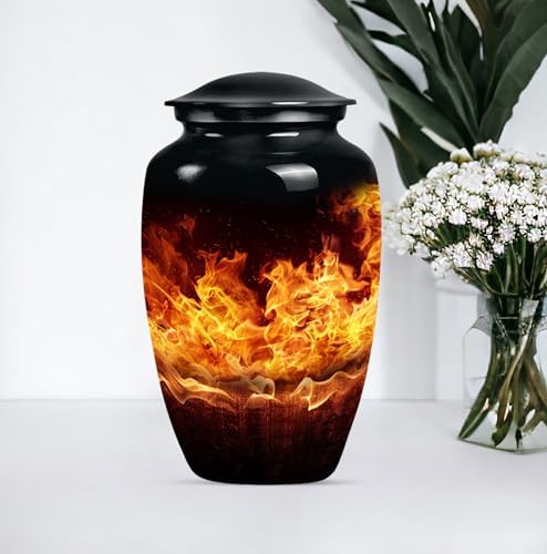 Fire Urn for Human Ashes - Black Velvet Bag