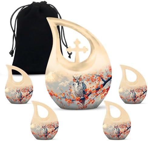 JAGLASH Owl Cremation Urns for Human Ashes Adult Men Women