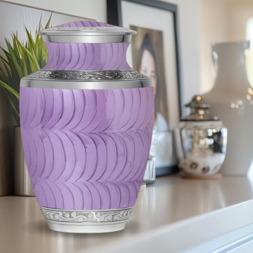 Lavender Purple Cremation Urn - Handcrafted for Adults