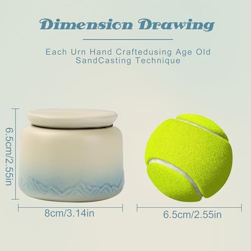 Small Ceramic Urn for Human Ashes - Beige Keepsake Memorial Urn