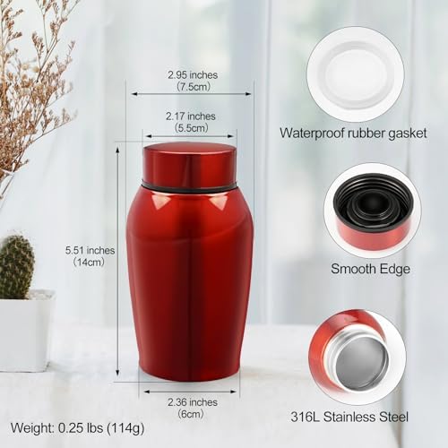 Custom Photo Urn for Ashes Keepsake - 55 Inch Red