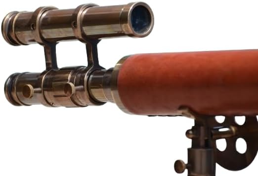 Antique Brass Telescope with Adjustable Tripod Vintage Nautical Decor