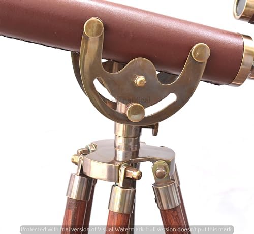 Mary Nautical Brass Floor Standing Telescope With Stand
