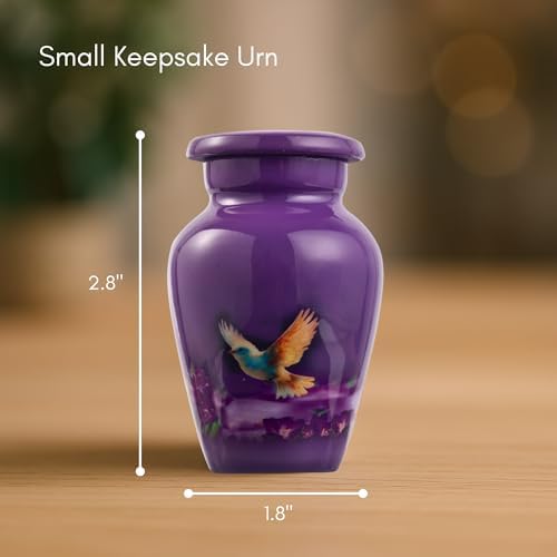 Beautiful Mini Cremation Urn for Ashes - Small Keepsake Memorial Urn