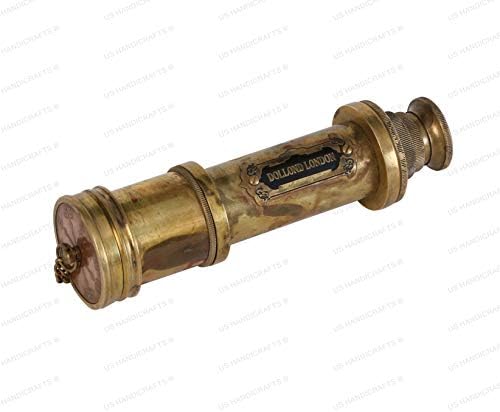 Antique Style Brass Telescope with Lid 16 Inch Marine Spyglass