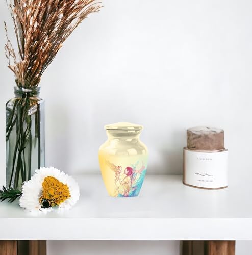 3 Inch Mini Urn for Human Ashes - Beige Decorative