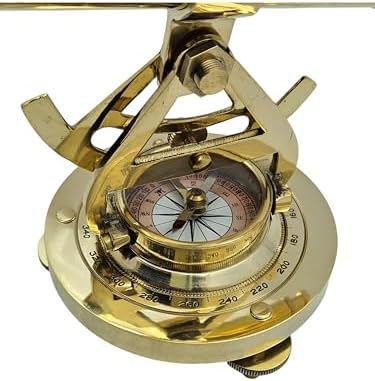 Nautical Brass Telescope Alidade Compass for Surveying and Navigation