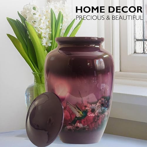 Elegant Brass Cremation Urn with Velvet Cover