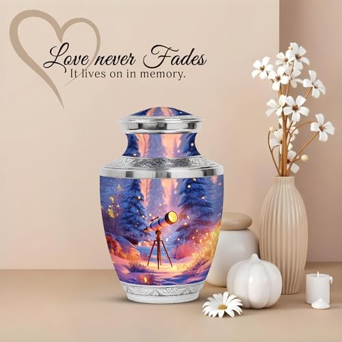 10-Inch Decorative Cremation Urn for Mom Dad