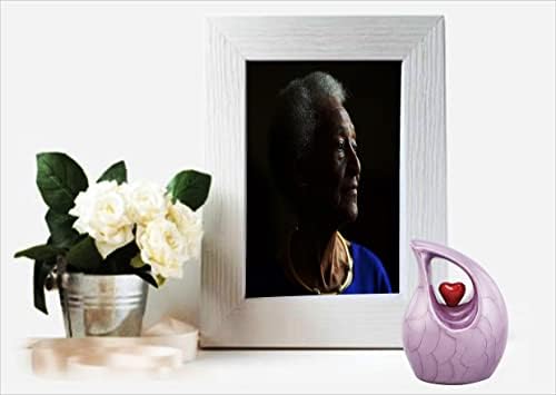 Heart of Love Cremation Urn Purple Red Keepsake 4