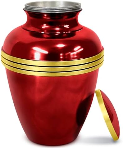 OneWorld Memorials Banded Alloy Urn for Adults - Large