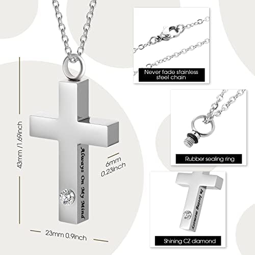 Inbagi 6 Pcs Urn Necklace Cremation Jewelry