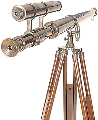 Old Modern Handicrafts 40-Inch Telescope with Rosewood Stand