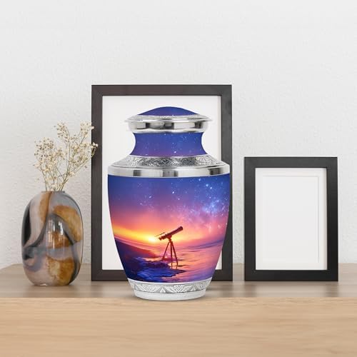 Telescope Cremation Urn for Ashes - 10 Inch Decorative Urn for Men Women