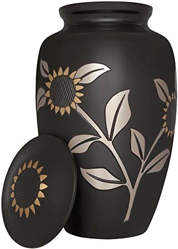Liliane Memorials Sunflower Cremation Urn - Brass