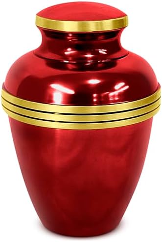 OneWorld Memorials Banded Alloy Urn for Adults - Large