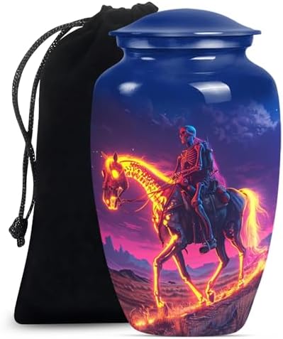 ATRIKYA 10 Inch Horse Urn for Cremation Ashes