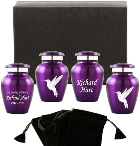 Personalized Engraving Hummingbird Cremation Urn - Decorative Keepsake for Human Ashes