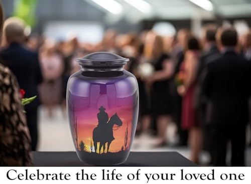 Cowboy Urn for Human Ashes - 200 Cubic Inches